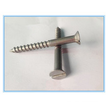 DIN97 Slotted Flat Head Wood Screw with Plain